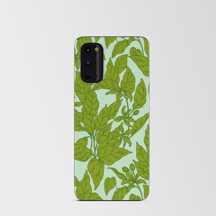 Minty Fresh Leaves Android Card Case
