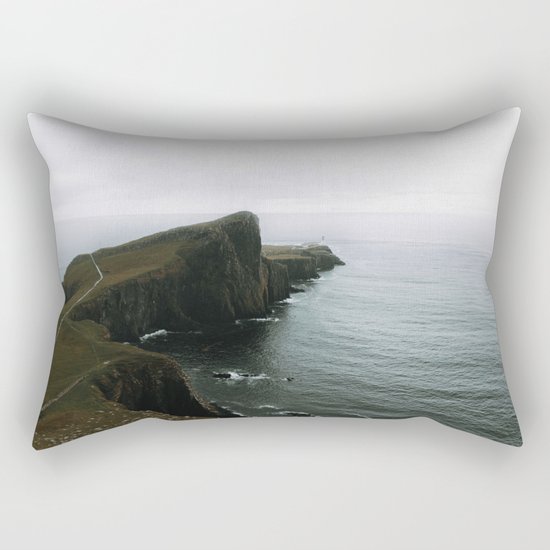 Neist Point Lighthouse II - Landscape Photography Rectangular Pillow