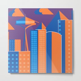 Seattle Sunrise Metal Print | Spaceneedle, Washingtonstate, Northwest, Modern, 206, Graphicdesign, Midcentury, Rainier, Pnw, Digital 