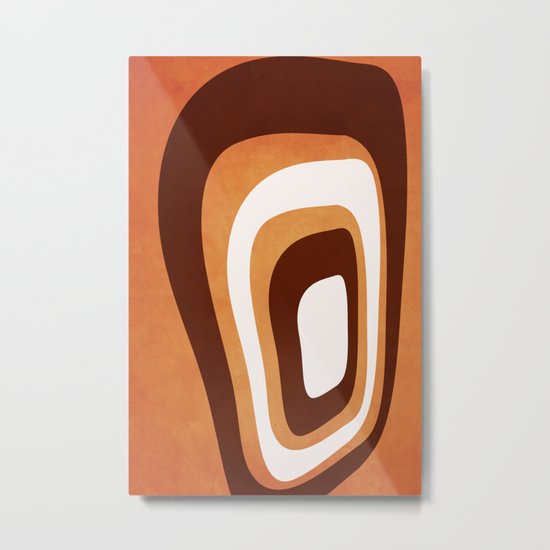 in retro brown Metal Print