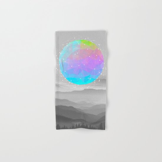 Worlds That Never Were (Geodesic Moon) Hand & Bath Towel