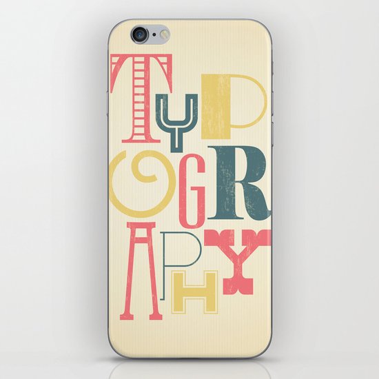 Typography iPhone & iPod Skin
