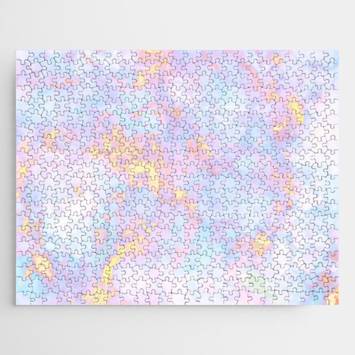 Unicorn Rainbow Marble Pattern Jigsaw Puzzle