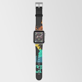 Outer Banks North Carolina Surfer OBX Girl Palm Trees Beach Surfing Vintage Apple Watch Band