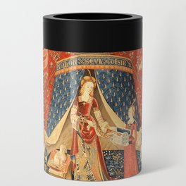 Lady and The Unicorn Medieval Tapestry Can Cooler