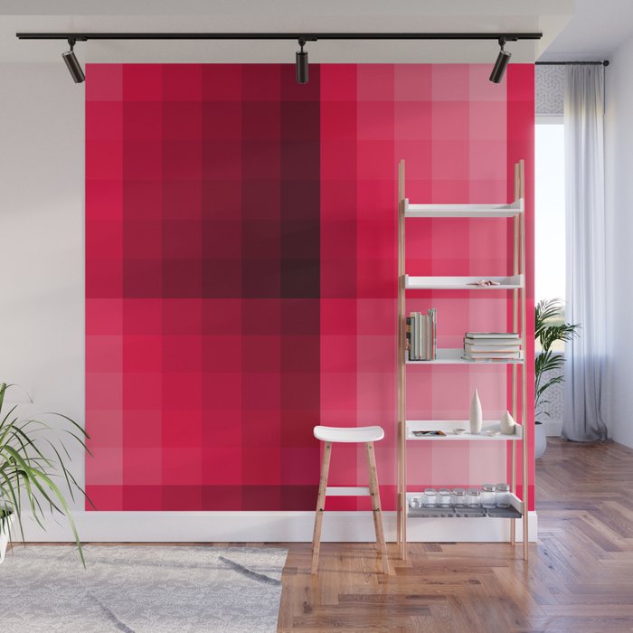 Monochromatic red Wall Mural