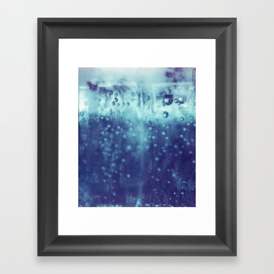 Blue and purple bubble clouds Framed Art Print