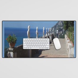 Blue Amalfi Coast Italy,Villa Cimbrone,Sorrento,Ravello,mediterranean, Desk Mat