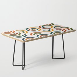 Mid century multicolor retro shapes 4 Coffee Table