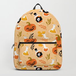 Cute Pumpkin And Poison Halloween Pattern Backpack