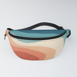 Retro style waves Fanny Pack