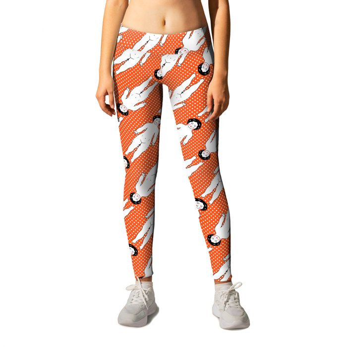 Frozen Charlottes - Tangerine Leggings