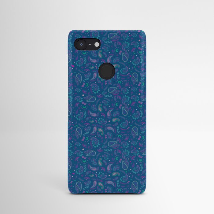 Blue Hazed Paisley Pattern Android Case