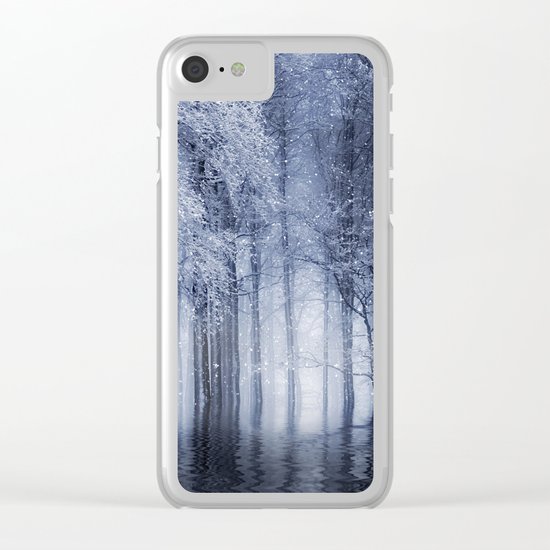 Mystical Winter Lake Clear iPhone Case