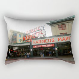 Pike Place Market, Seattle, Washington Rectangular Pillow