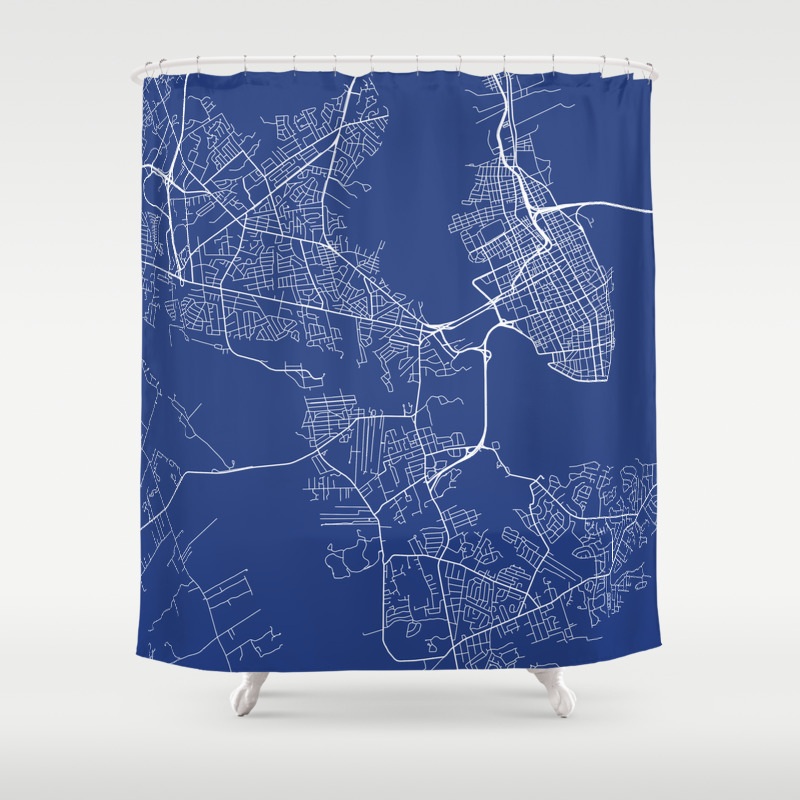 Charleston Map Usa Map Shower Curtain By Mainstreetmapscolor