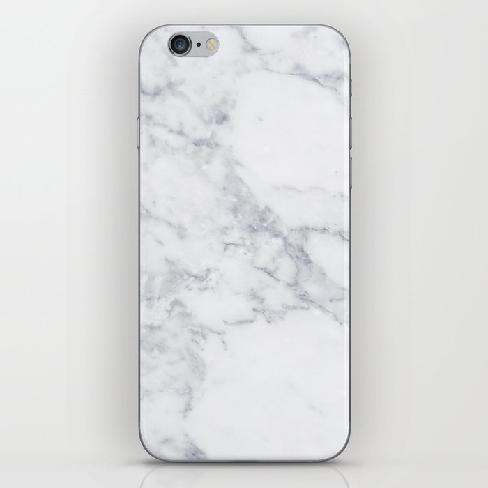 white marble iPhone Skin
