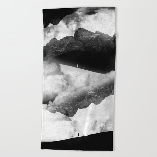 State of black and white isolation Beach Towel