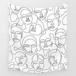 Crowded Girls Wall Tapestry