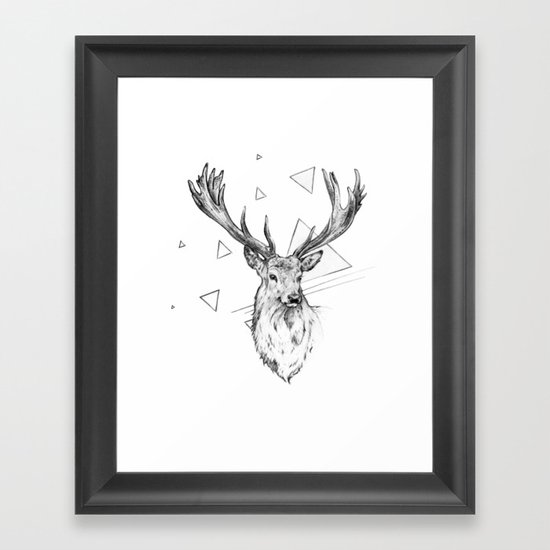Frankly Deer Framed Art Print