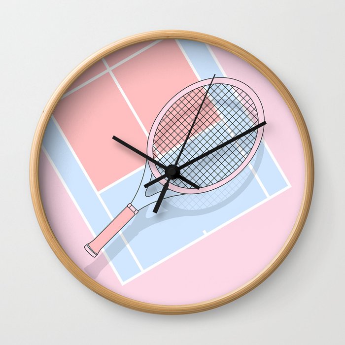 Hold my tennis racket Wall Clock