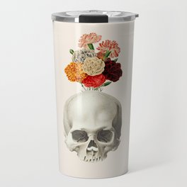 Floral Skull Travel Mug