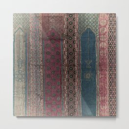 Amira Moroccan Brocade Metal Print | Rug, Tapestry, Brocade, Antiqueweave, Middleeastpattern, Tribaltapestry, Africanpattern, Graphicdesign, Moroccan, Africanweave 