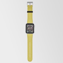 Dark Green-Yellow Solid Color Pantone Snake Eye 15-0635 TCX Shades of Yellow Hues Apple Watch Band