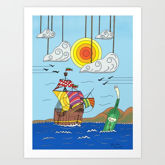 OLD BOY PIRATE Art Print