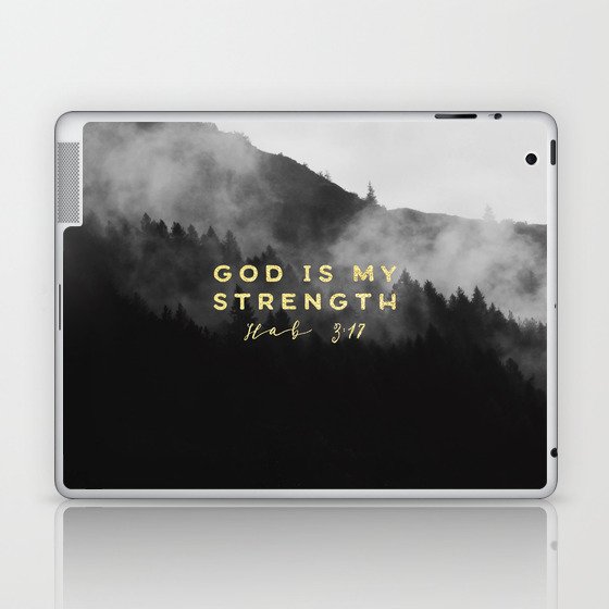 GOD IS MY STRENGTH Laptop & iPad Skin