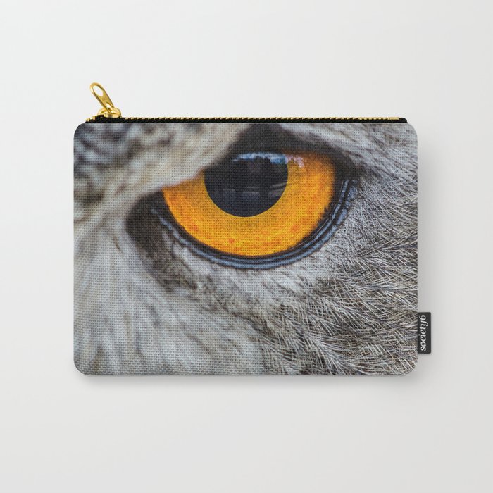 Night Owl Eye Close Up Photography Animals Nature Carry All Pouch By Photoshop