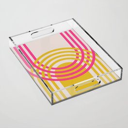 Arches in Fandango Pink and Mustard Yellow Acrylic Tray