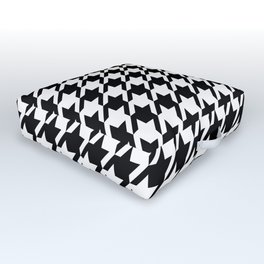 Houndstooth Large Classic Pattern Outdoor Floor Cushion
