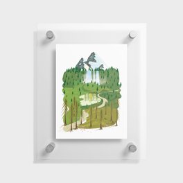 Mountains & Valleys.  Floating Acrylic Print