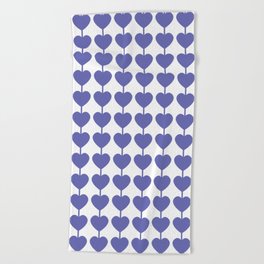 Heart Strings Very Peri #2 Beach Towel