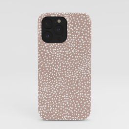 Little wild cheetah spots animal print neutral home trend warm dusty rose coral iPhone Case