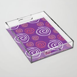 Twirly Swirly Purple Acrylic Tray
