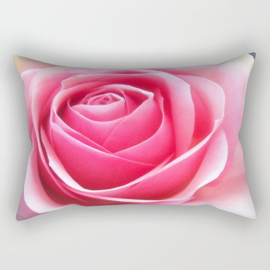 Pink Rose Rectangular Pillow