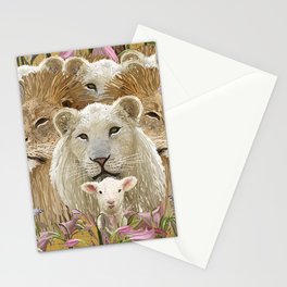 Lions led by a lamb Stationery Cards