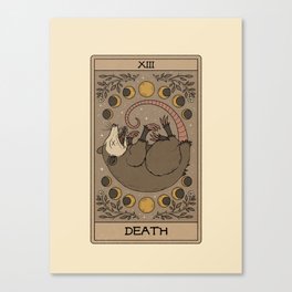 Death - Possum Tarot Canvas Print