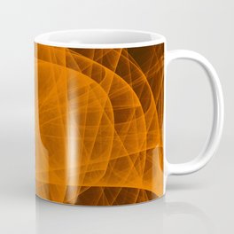 Eternal Rounded Cross in Orange Brown Coffee Mug
