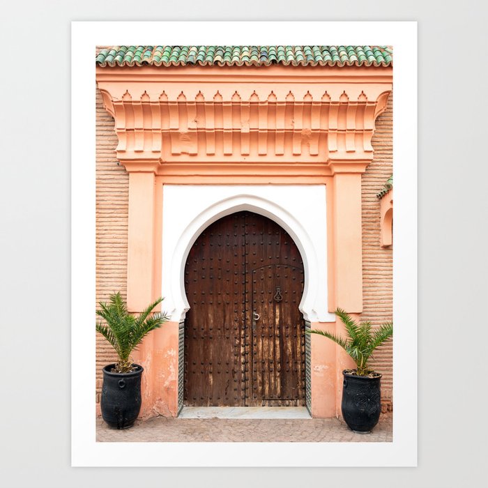 Doors to the palace in Marrakech Art Print