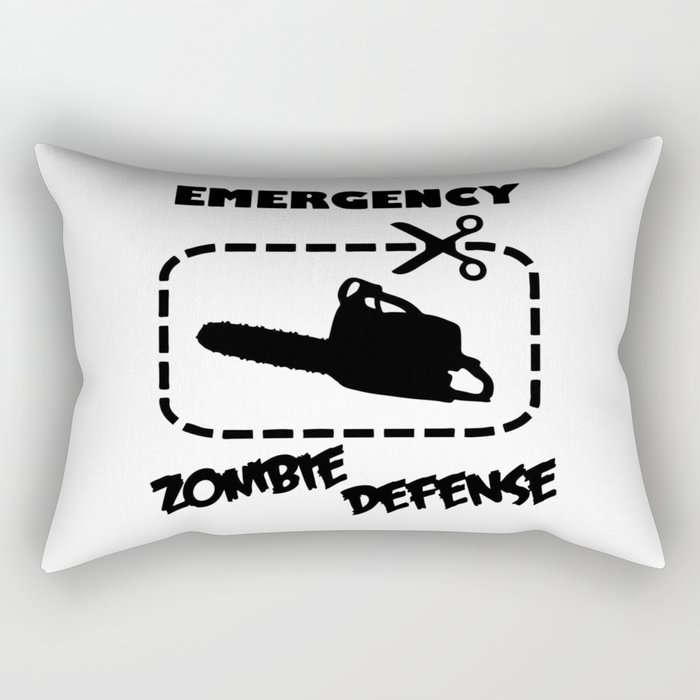 Zombe - Emergency Defense Chainsaw Rectangular Pillow
