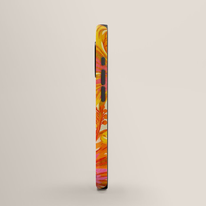 Pretty and Warm Tropical Hibiscus pattern