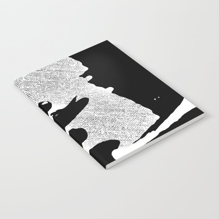 Spilt Milk contemporary abstract art and home decor Notebook