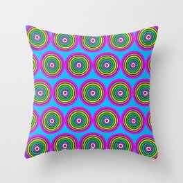 Bright Pastel Rounds Throw Pillow