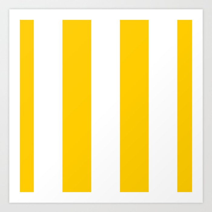 Yellow Stripes (Rainbow Colors Series) Art Print