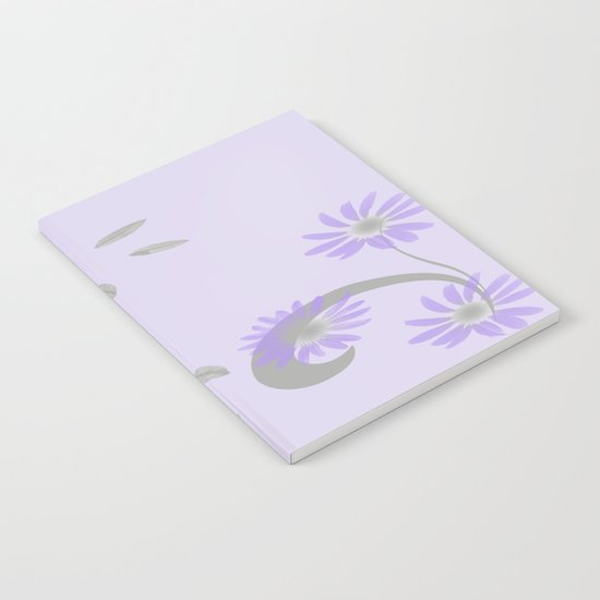 Floral Scroll Design - Purple and Lavender Notebook