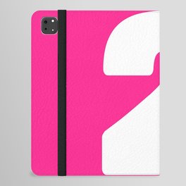 2 (White & Dark Pink Number) iPad Folio Case