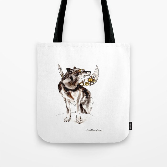 Steampunk wolf Tote Bag